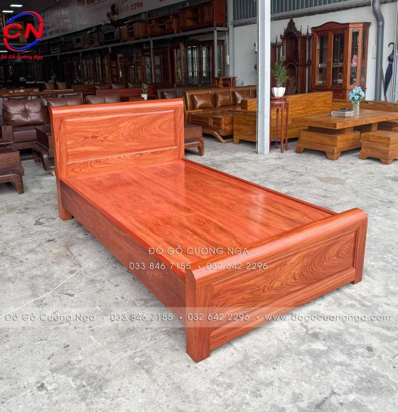 Giường Ngủ Gỗ Hương Đá 1m2 Dành Cho Phòng Ngủ Nhỏ