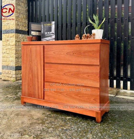 Tủ Combos Gỗ Xoan Đào (Tủ Nhật) 3 Ngăn Kéo Đa Năng | 1m, 1m2