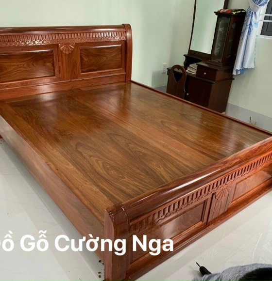 Giường gỗ Hương Đá phản liền giao khách - Tân Phú 