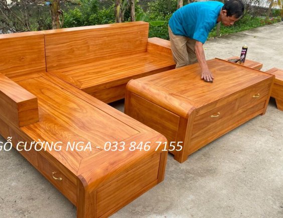 Tổng hợp tất cả các mẫu Sofa gỗ góc L đang được bán chạy nhất tại TP HCM 