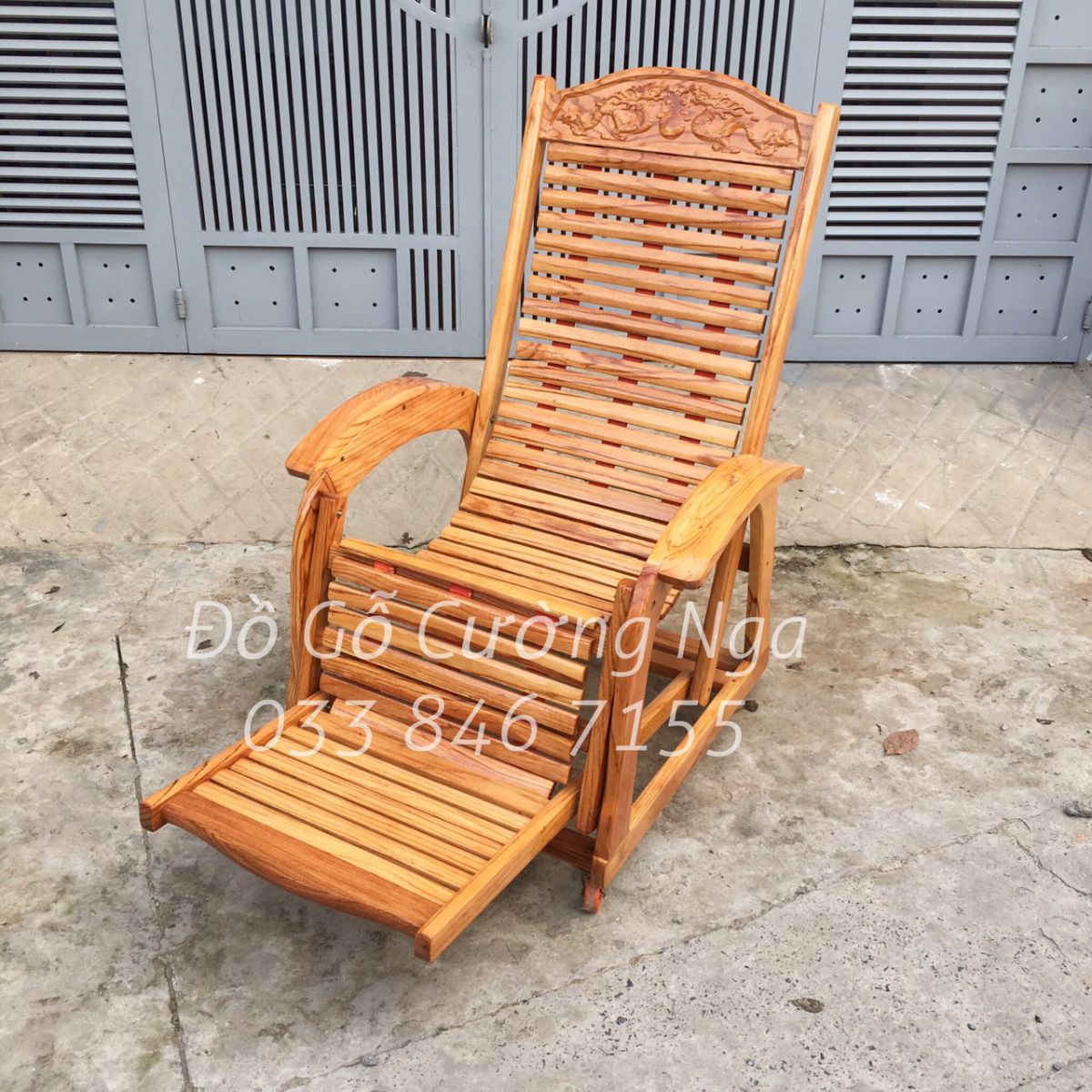 Ghế dây gỗ Hương Vàng loại 3 dây - lá lớn