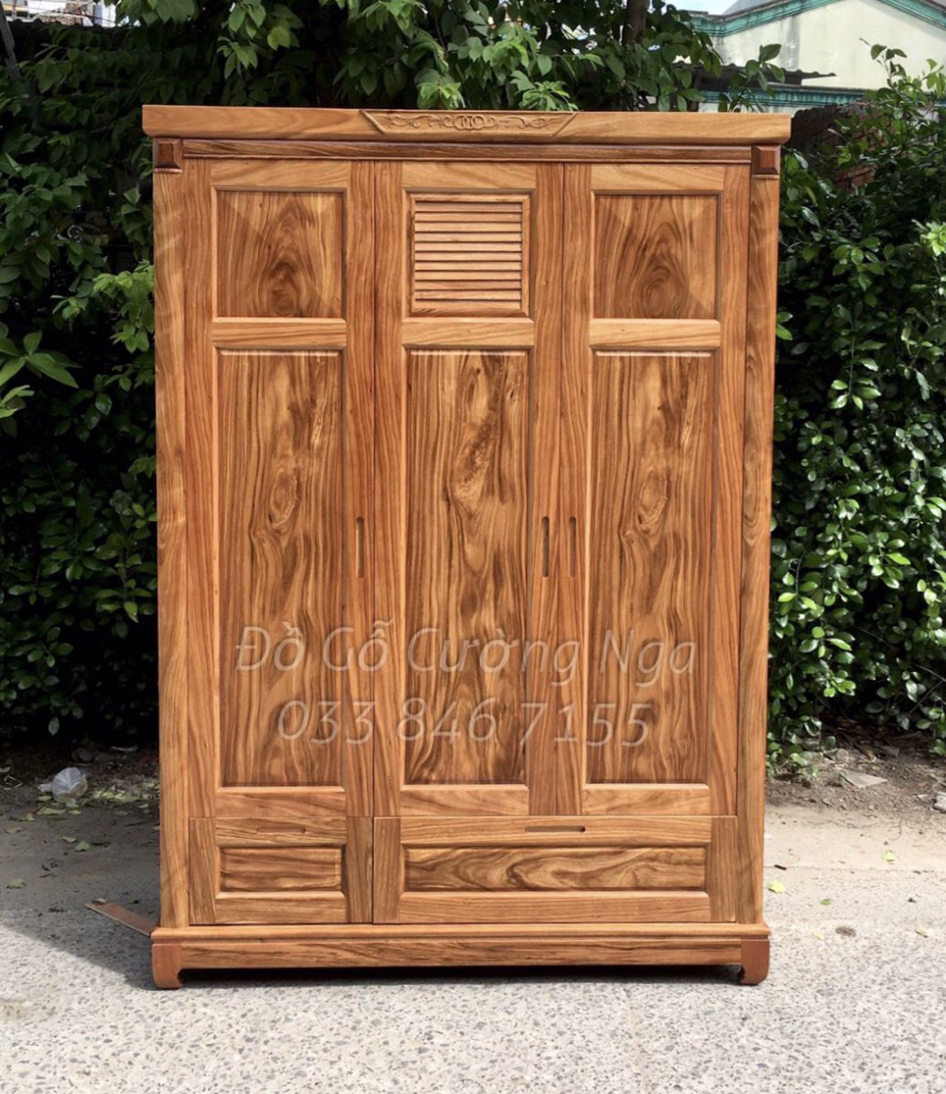 Tủ áo gỗ Hương Xám 3 cánh