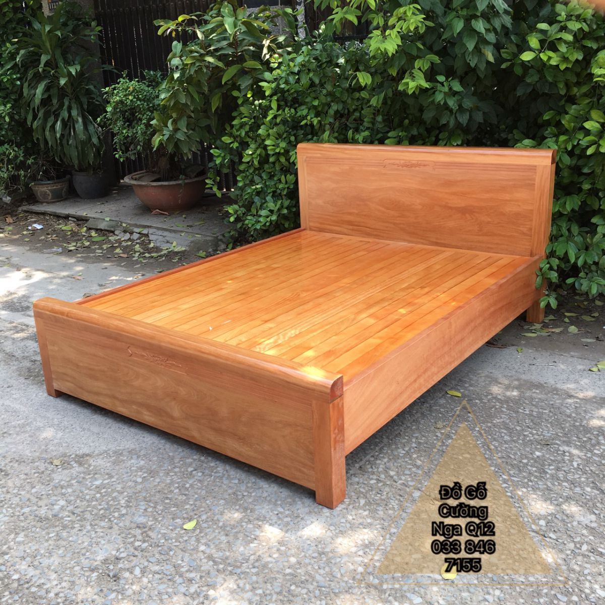giường gỗ đinh hương 1m6x2m