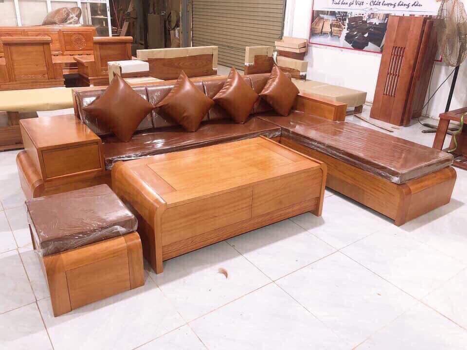 sofa gỗ sồi nga