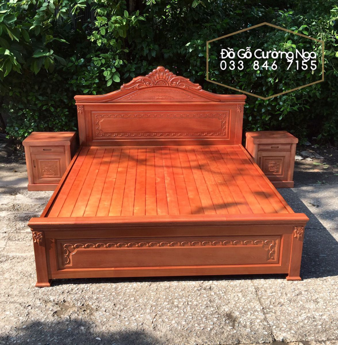 giường gỗ xoan đào