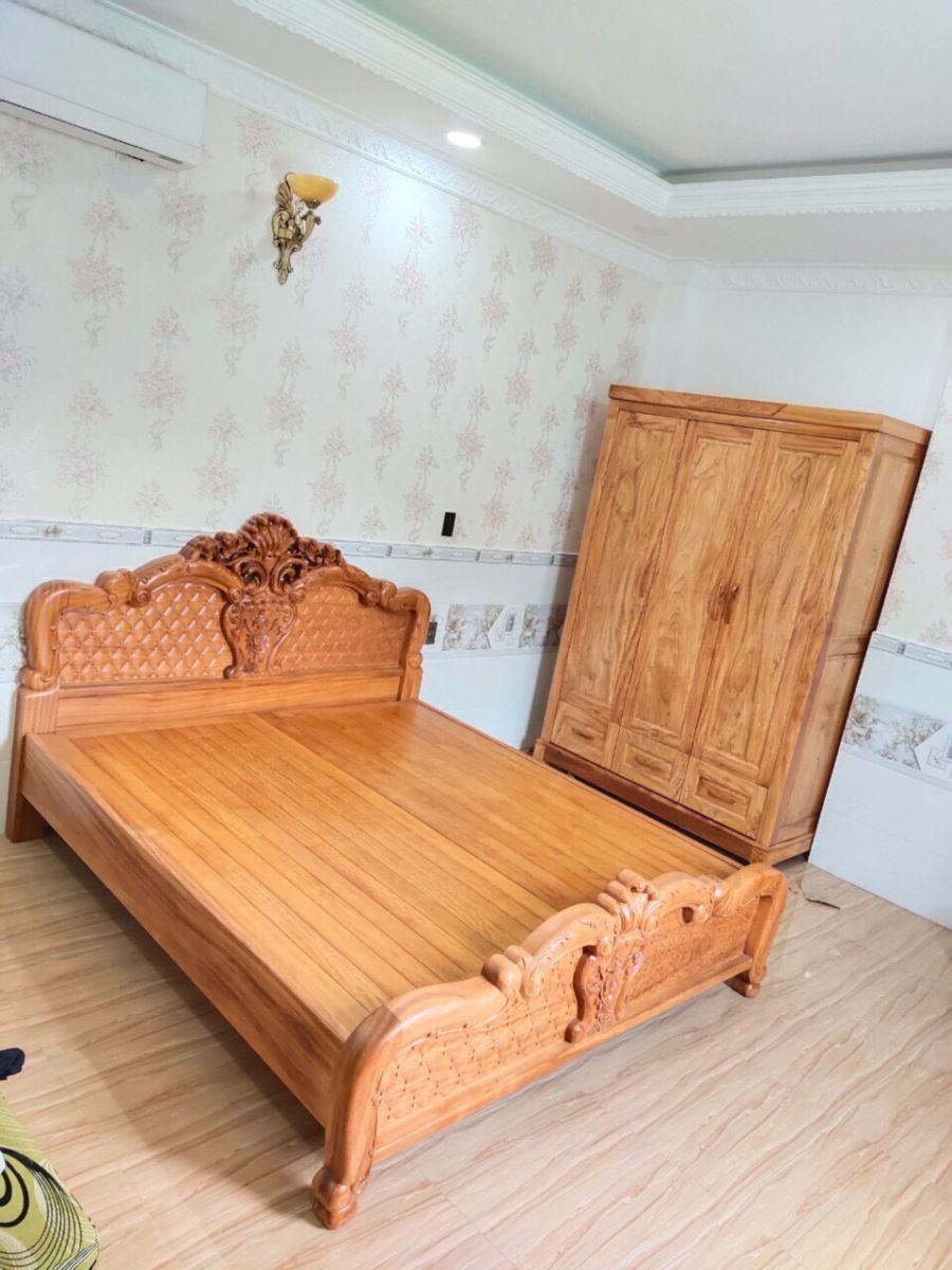 Combo phòng ngủ gỗ gõ đỏ  giao khách 