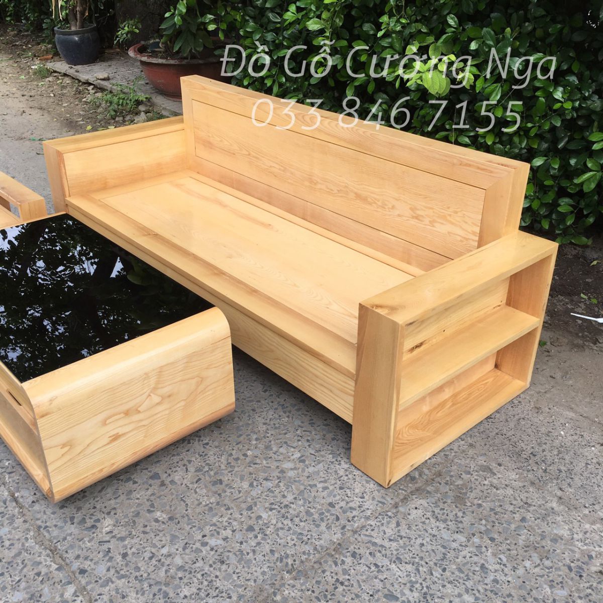 sofa gỗ sồi ngA 