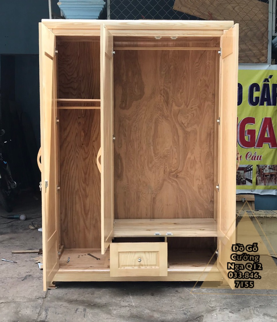 tủ áo gỗ sồi 