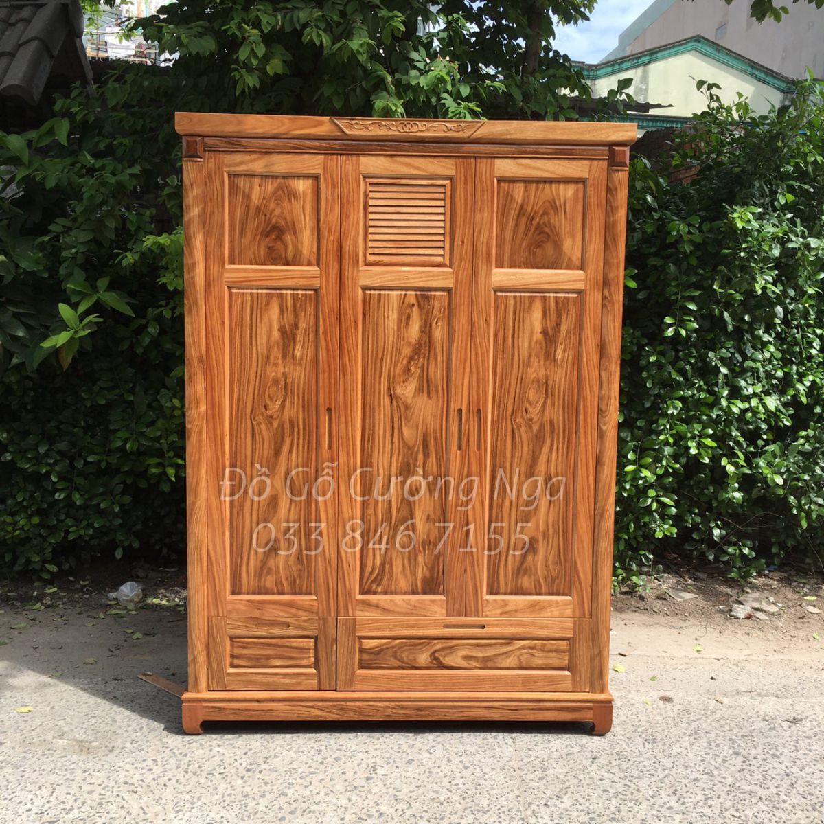 Tủ áo gỗ Hương Xám 3 cánh