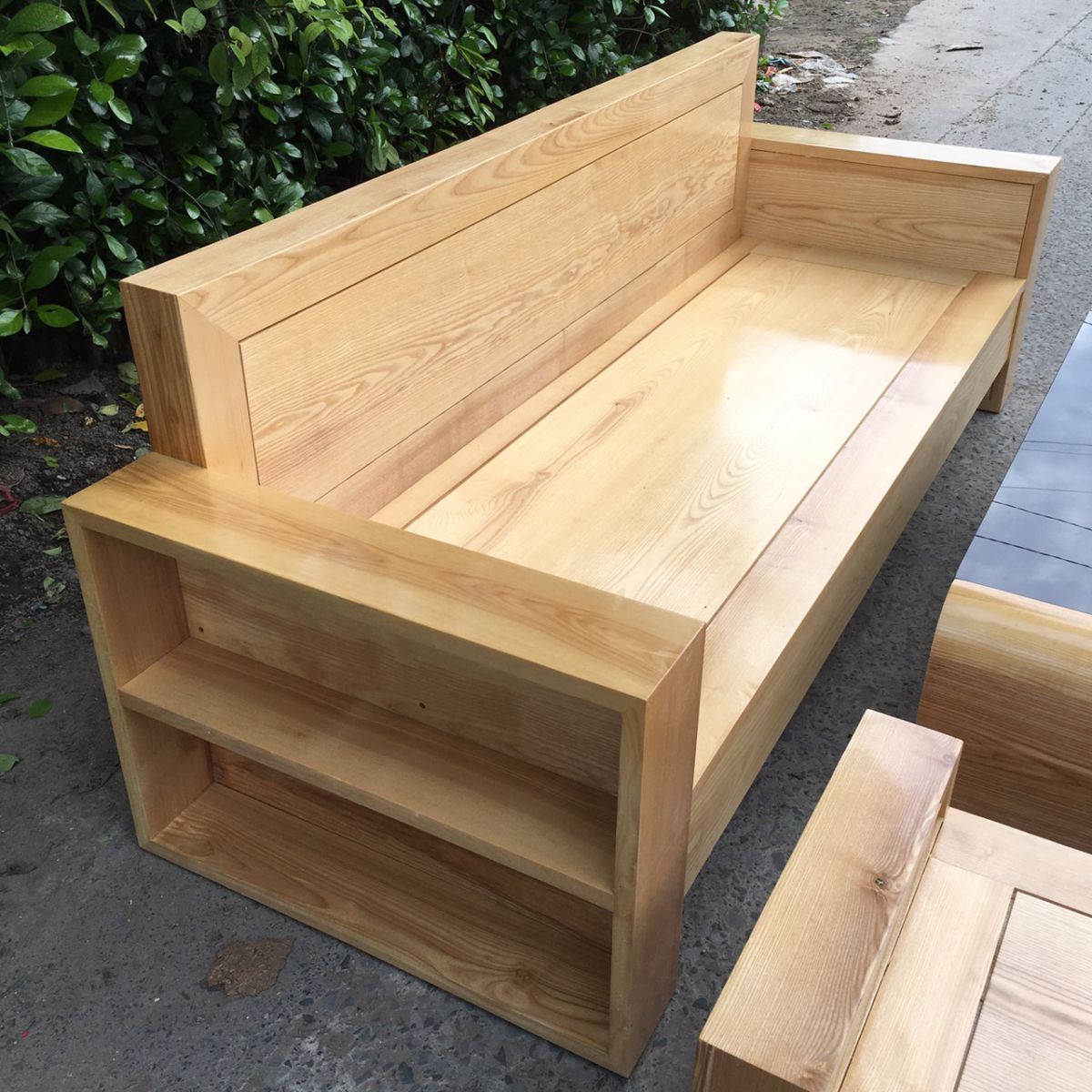 sofa gỗ sồi nga 