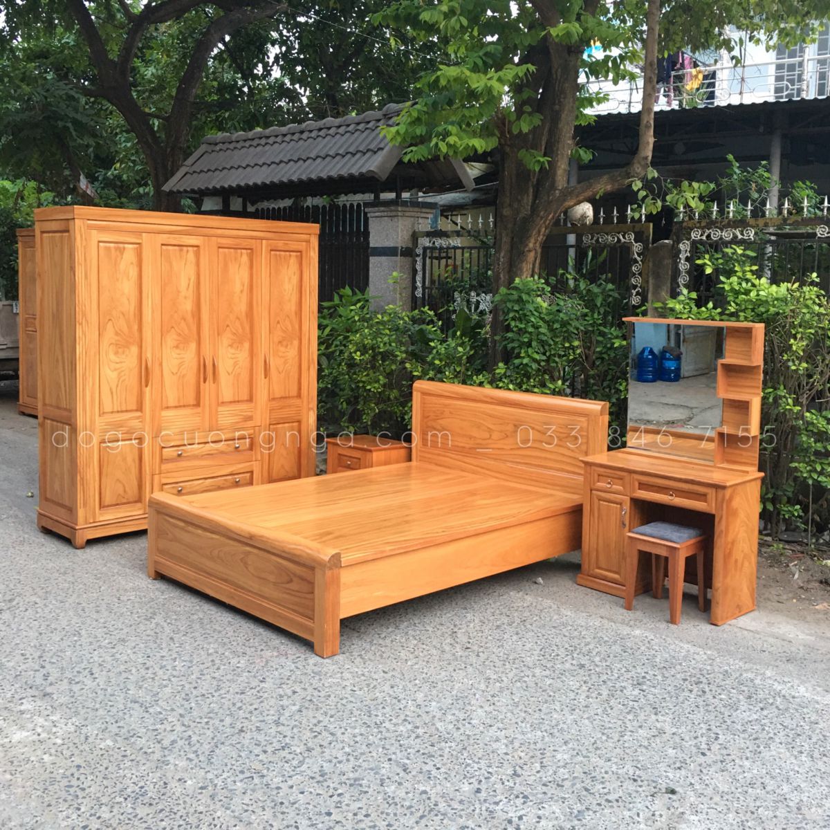 COMBO PHÒNG NGỦ GỖ GÕ ĐỎ 