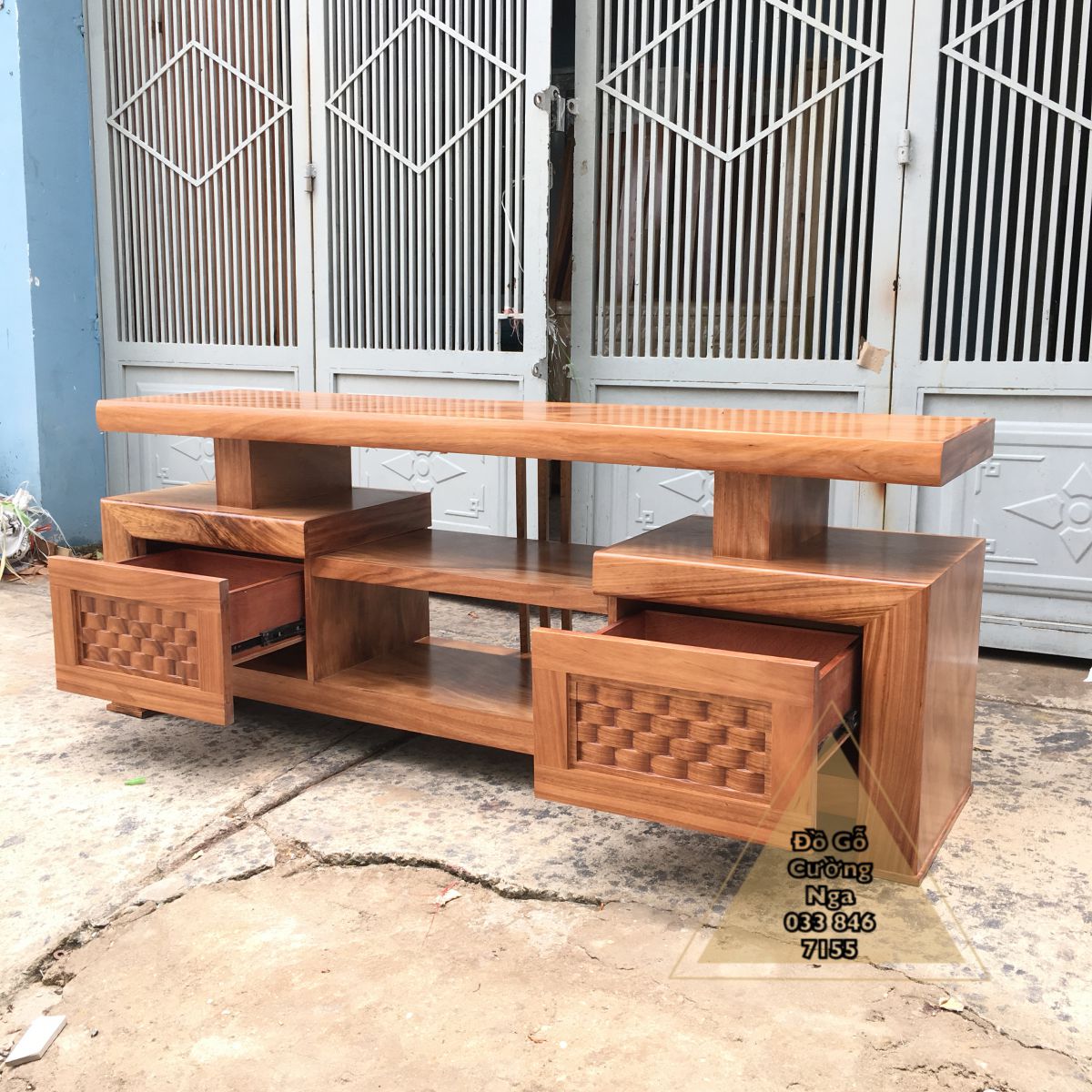 kệ tivi gỗ hương xám 