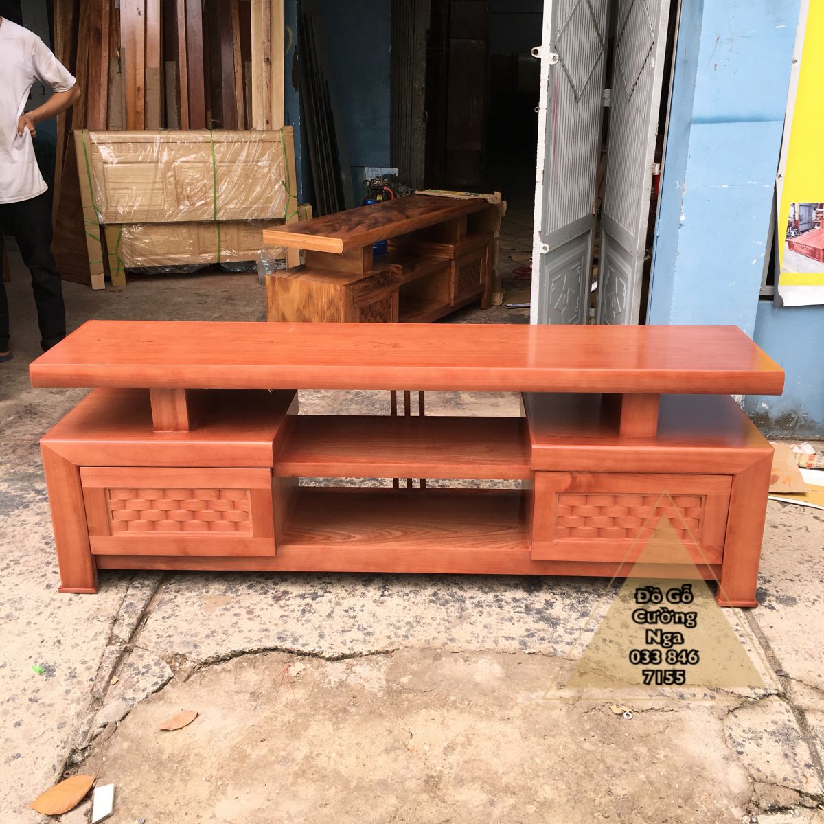 kệ tivi gỗ xoan đào 
