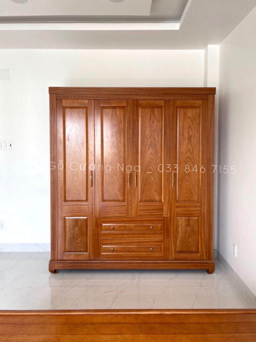 combo phòng ngủ gỗ gõ đỏ 