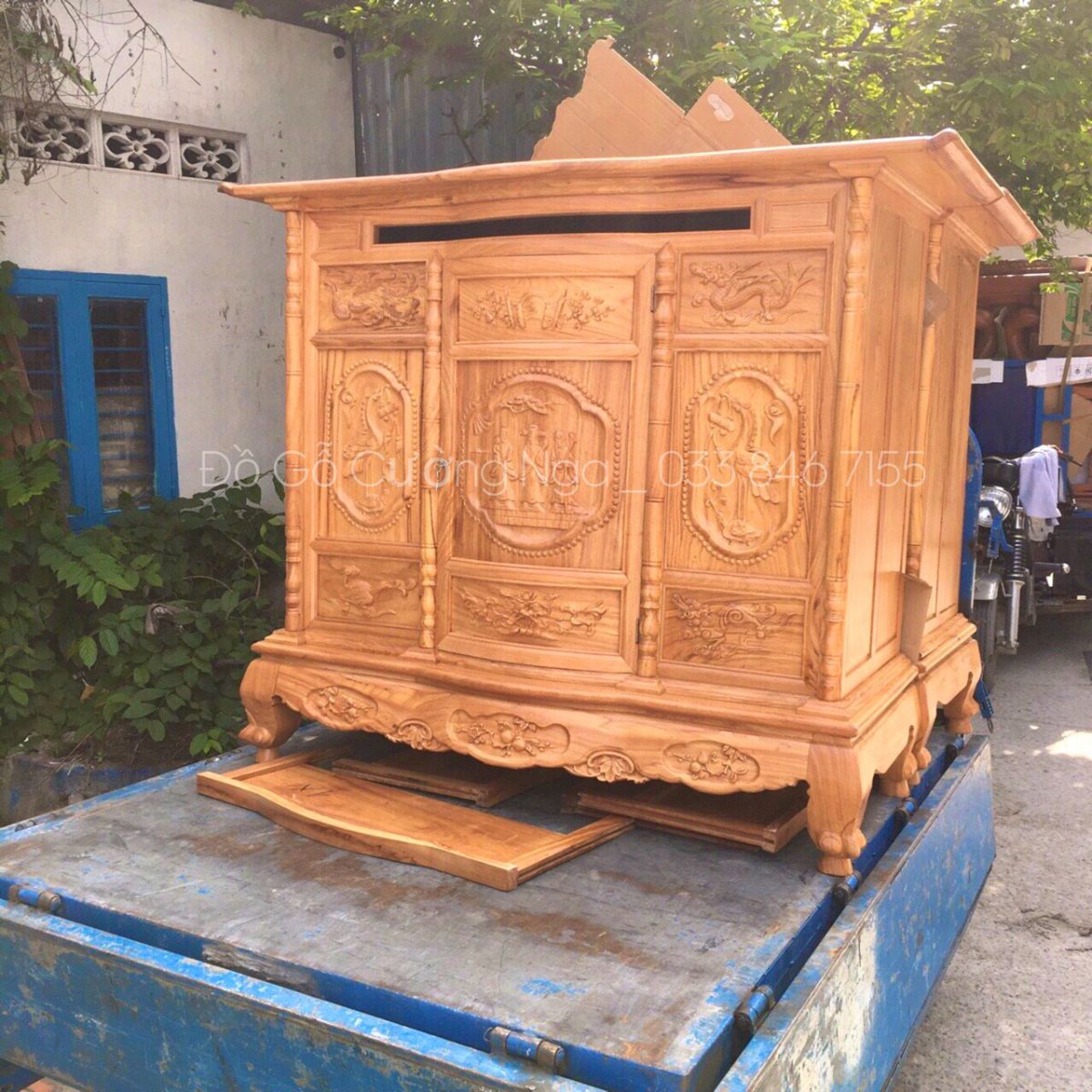 tủ thờ gỗ gõ đỏ 