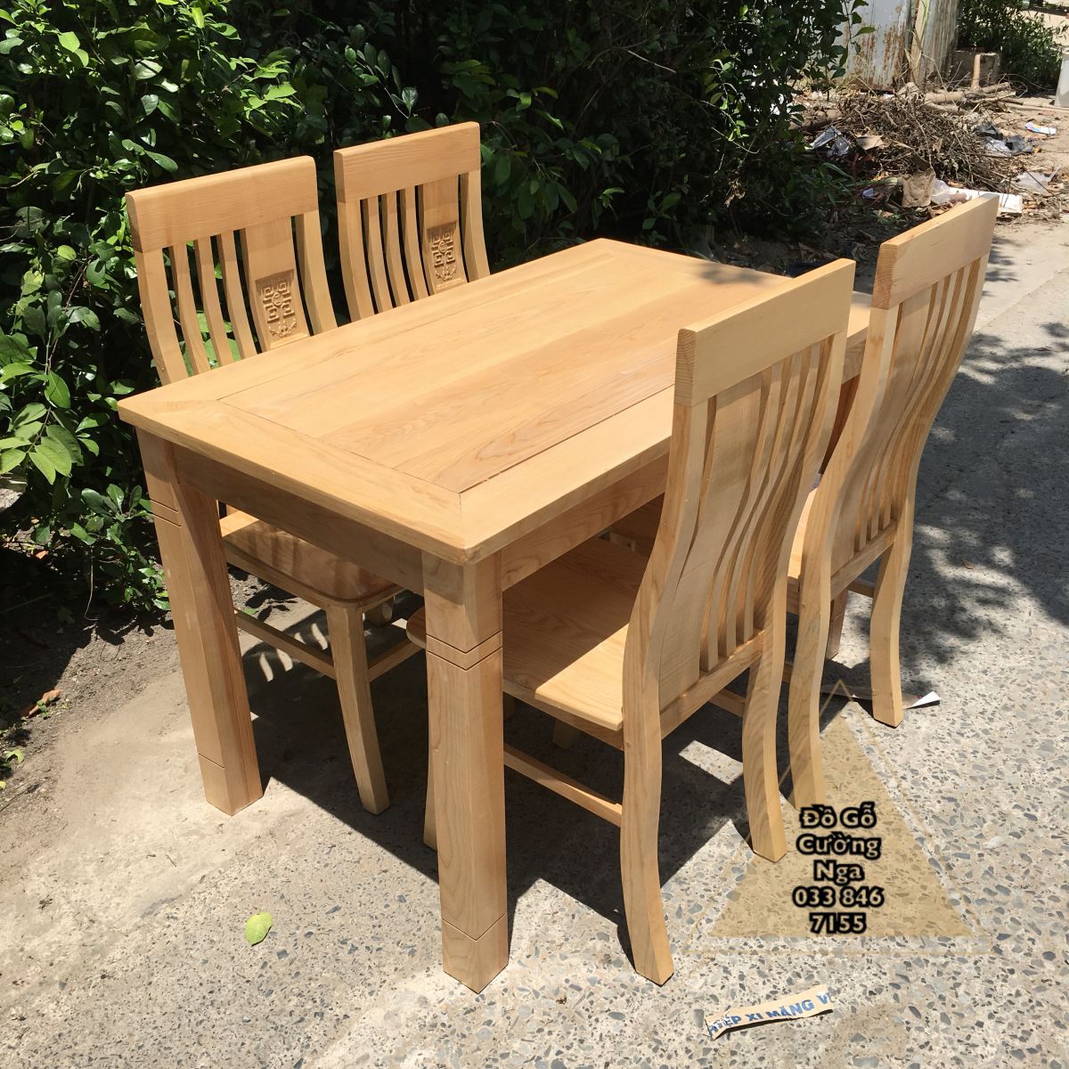 Hình ảnh bộ bàn ăn 4 ghế gia đình đơn giản đẹp