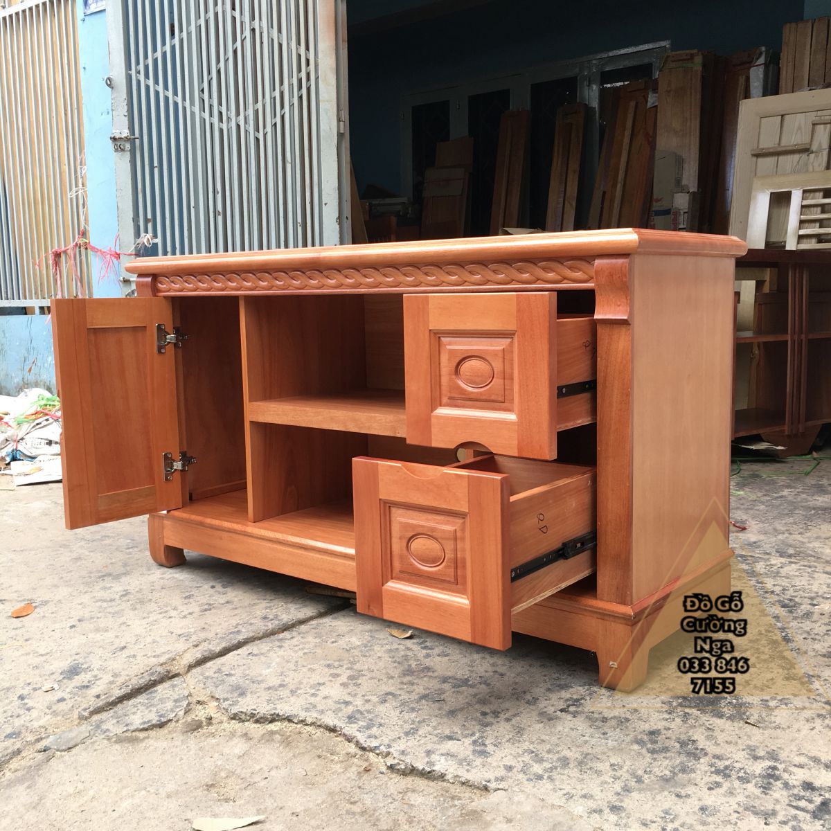 KỆ TIVI GỖ XOAN ĐÀO 