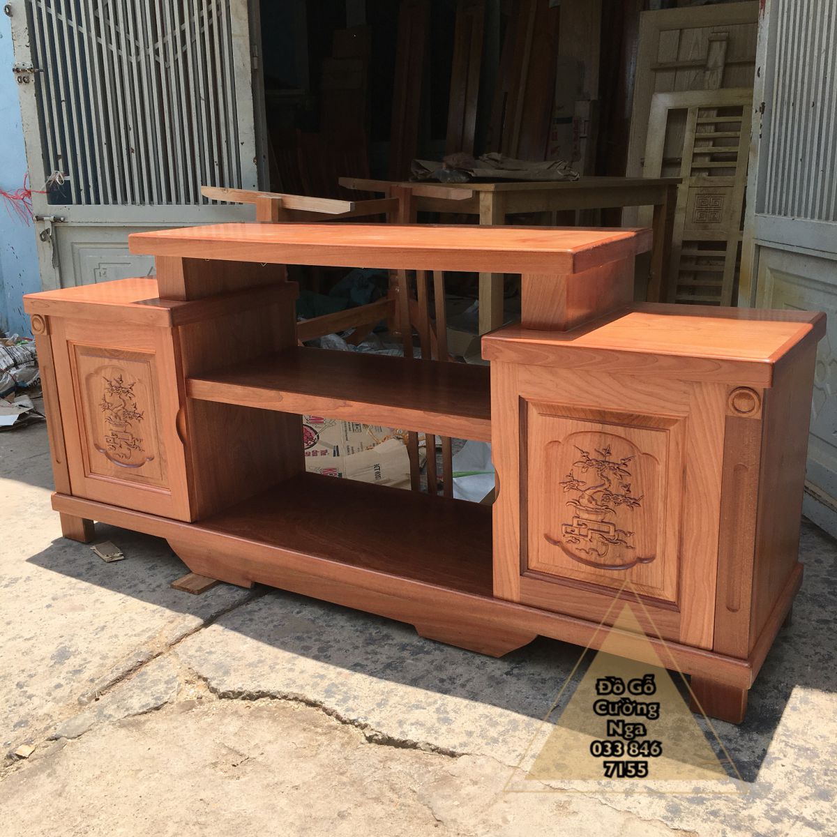 KỆ TIVI GỖ XOAN ĐÀO 