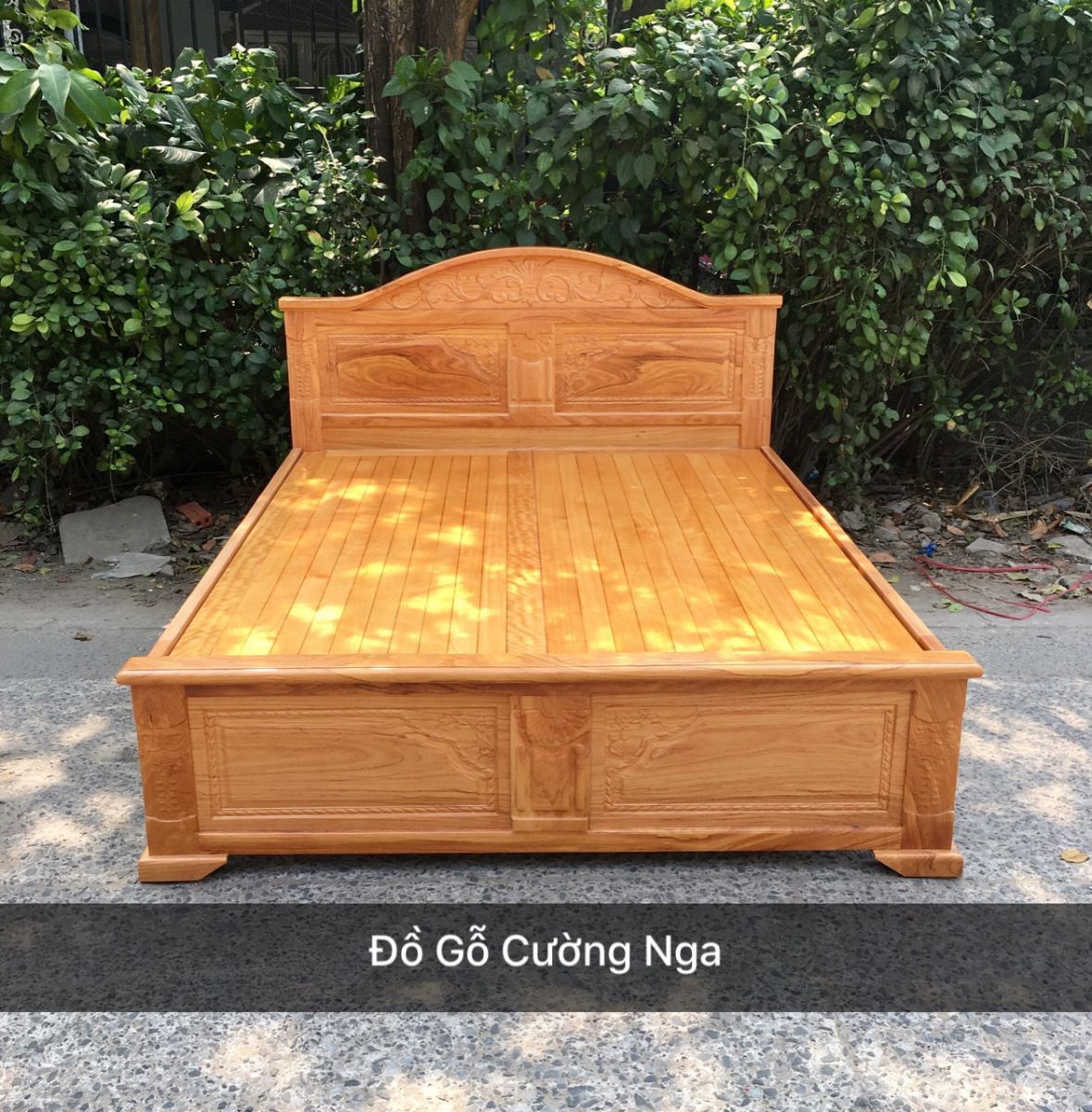 giường ngủ gỗ hương xám phản liền tấm 