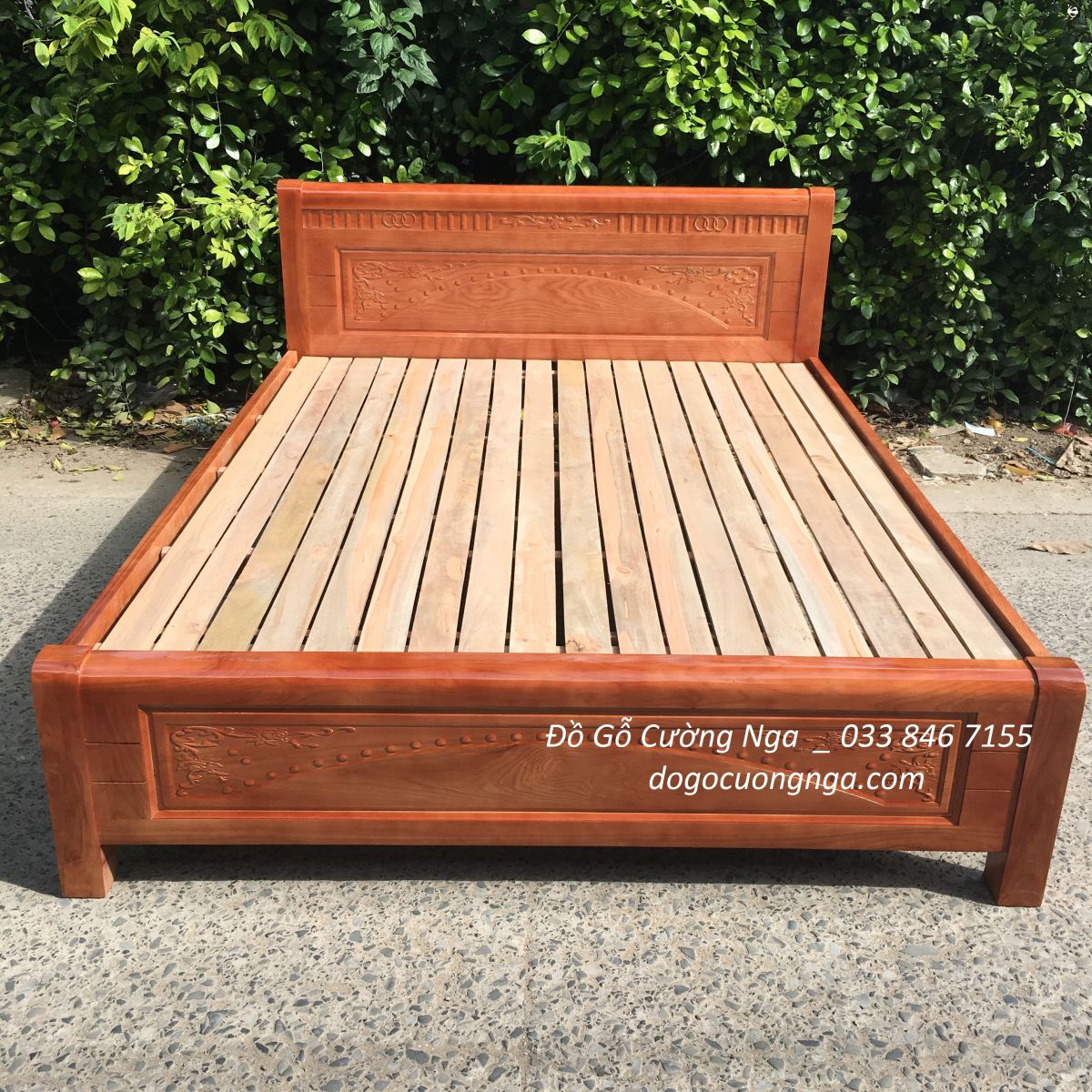 GIƯỜNG GỖ SỒI NGA GIÁ RẺ 
