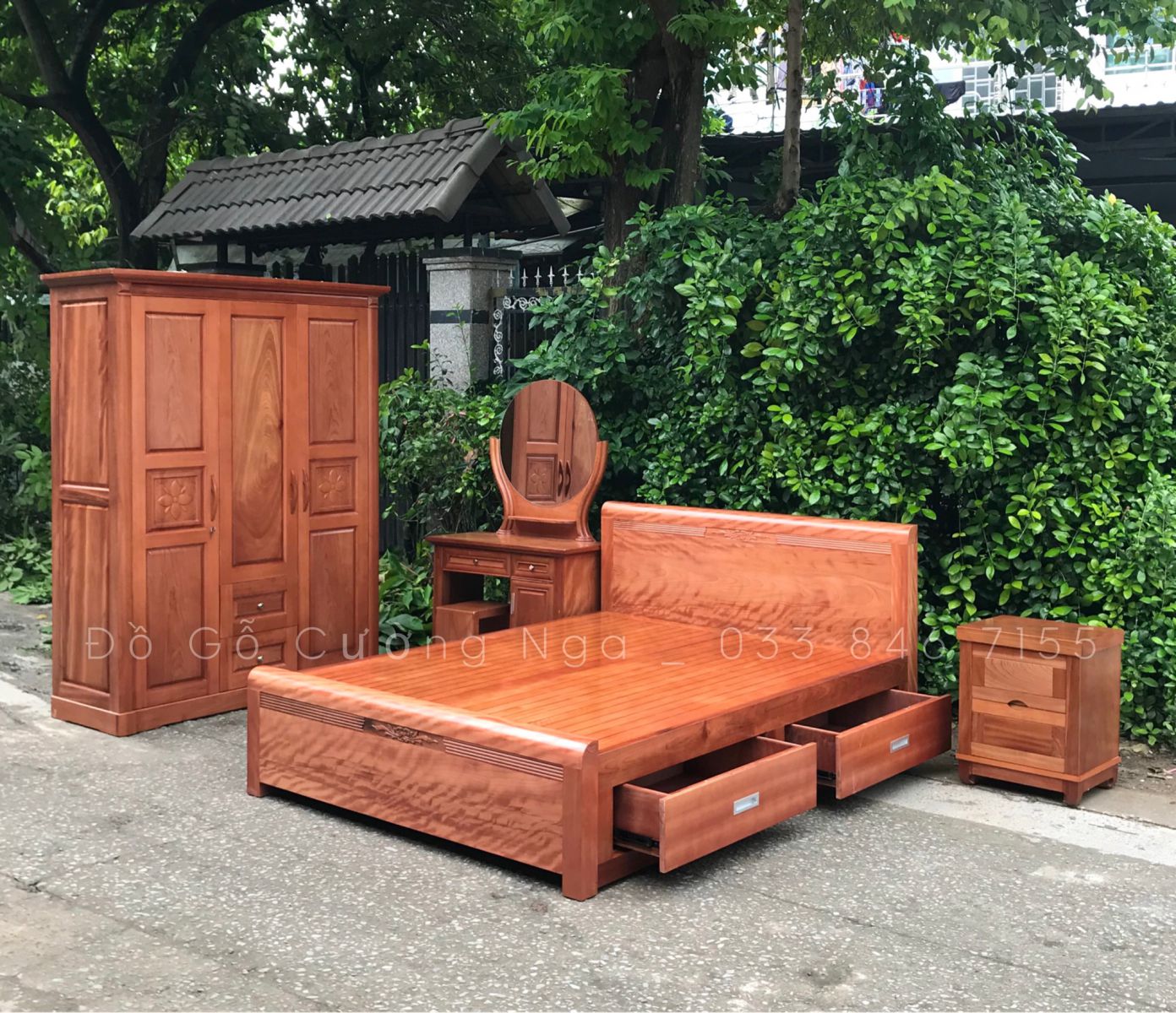 COMBO PHÒNG NGỦ GỖ XOAN ĐÀO