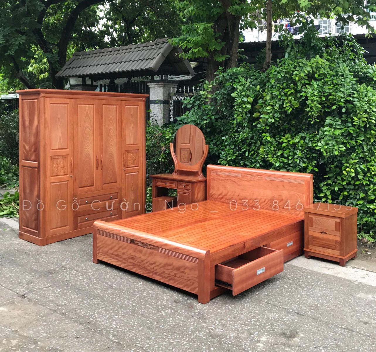 Combo phòng ngủ gỗ xoan đào