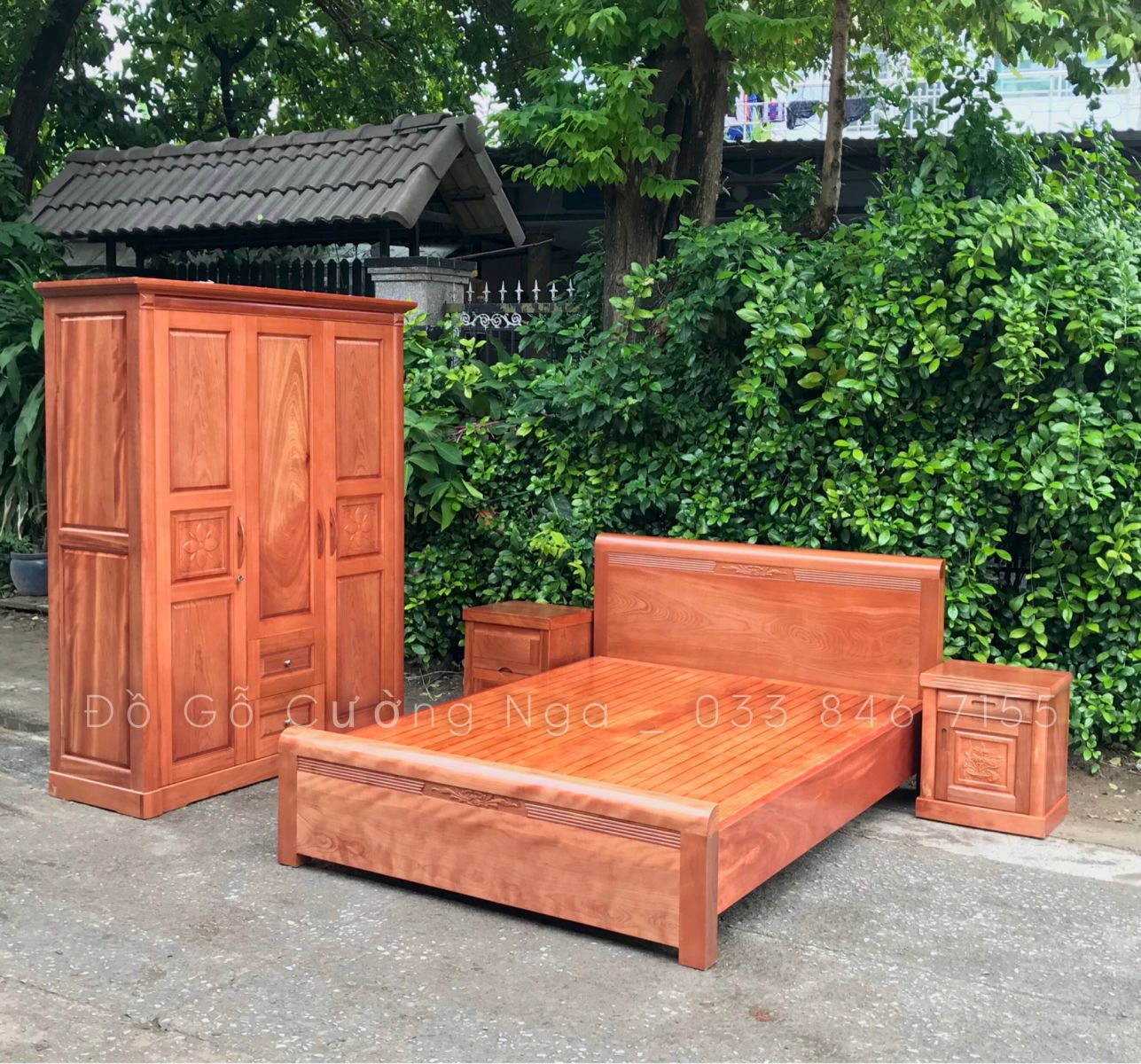 Tủ áo gỗ xoan đào 