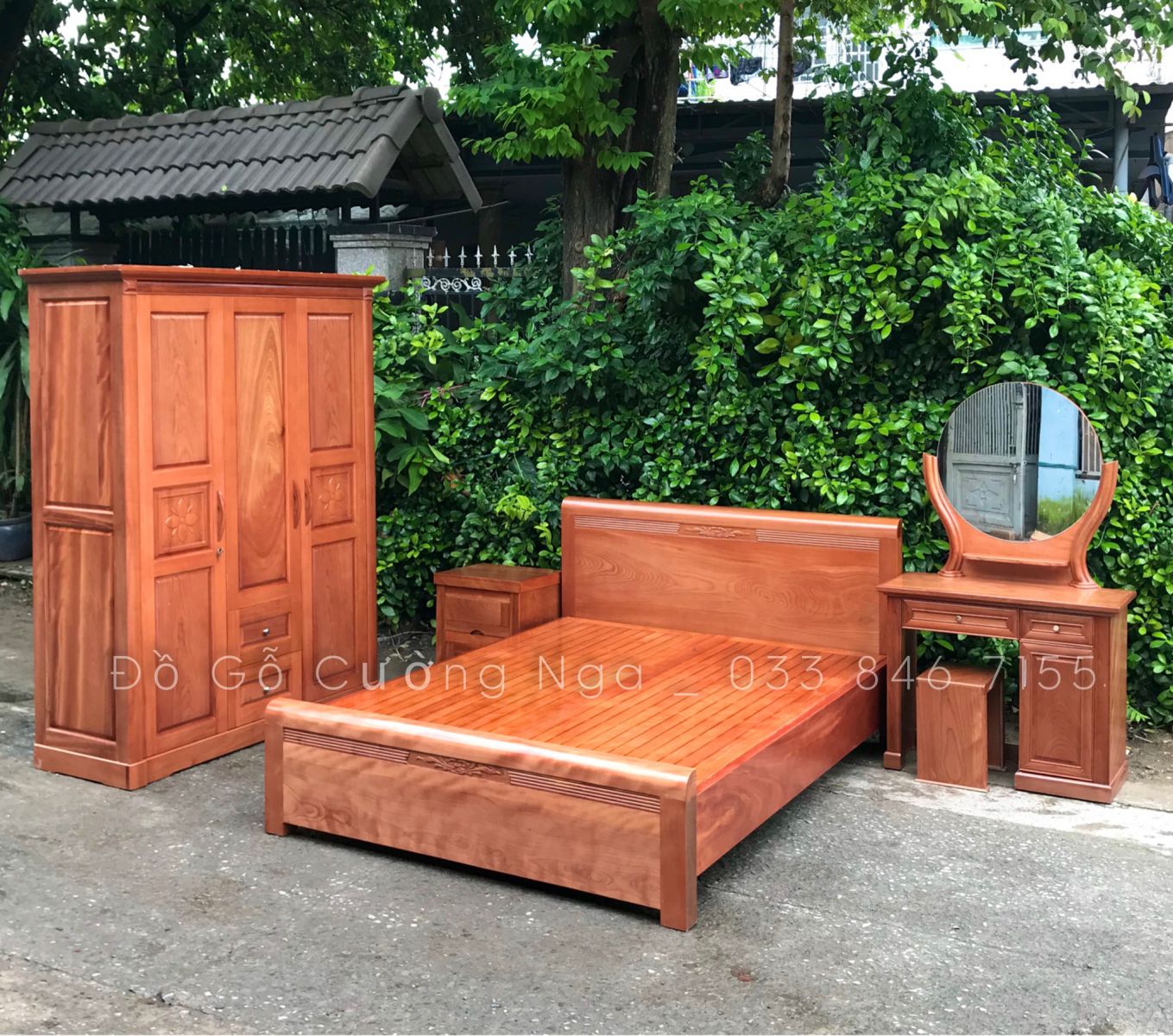 Combo phòng ngủ gỗ xoan đào