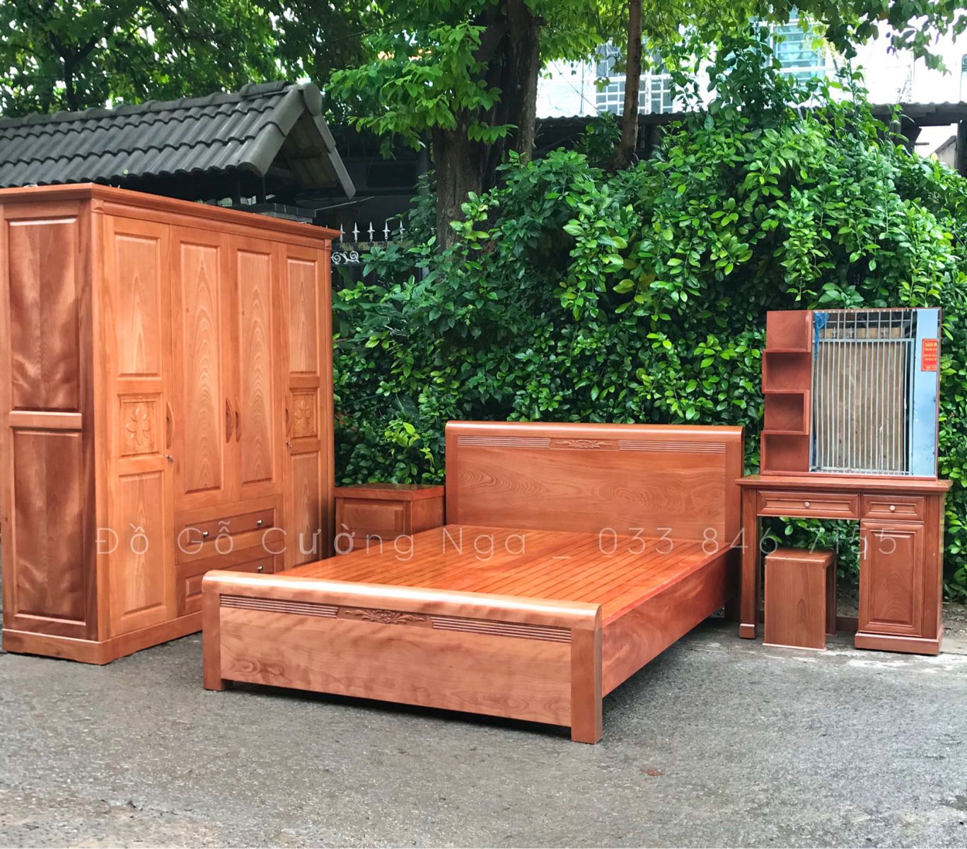 Combo phòng ngủ gỗ xoan đào