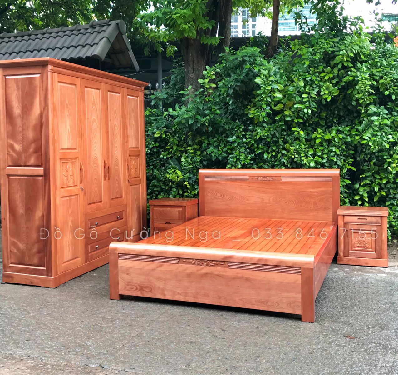 GIƯỜNG GỖ XOAN ĐÀO 