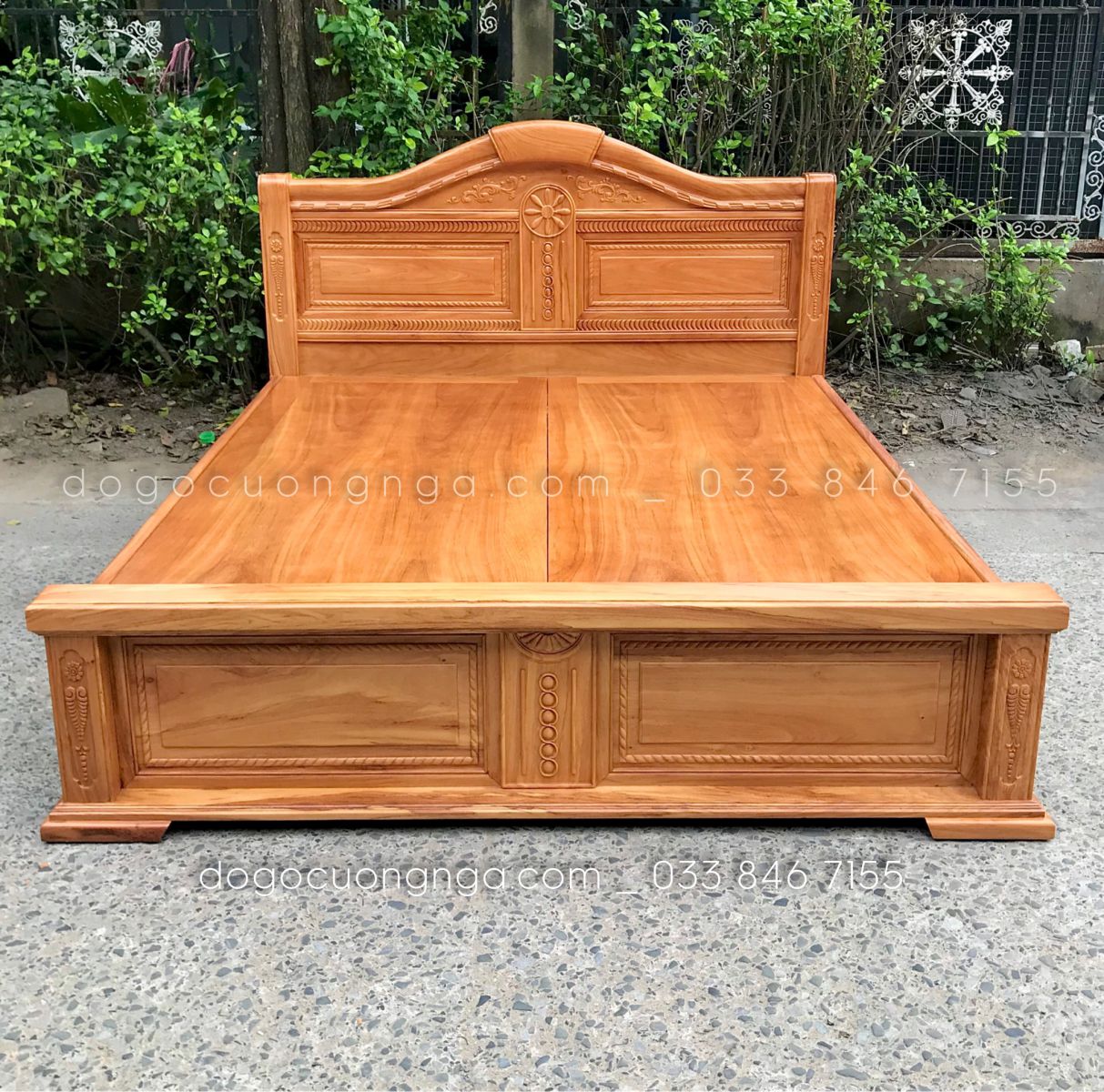 giường gỗ gõ đỏ 1m6x2m