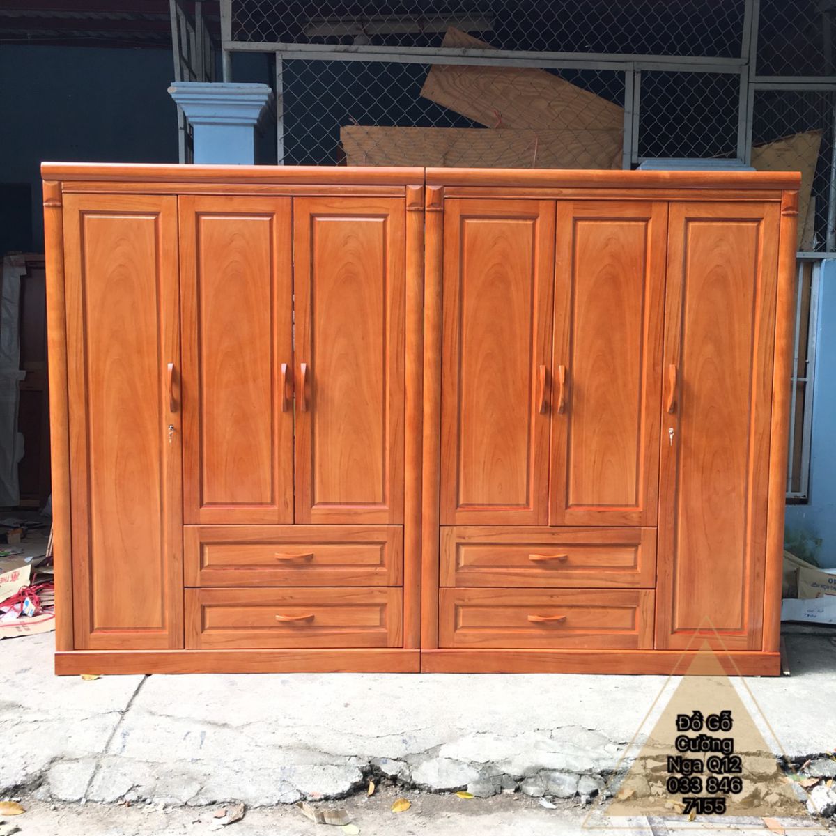tủ áo gỗ gõ đỏ cao cấp 