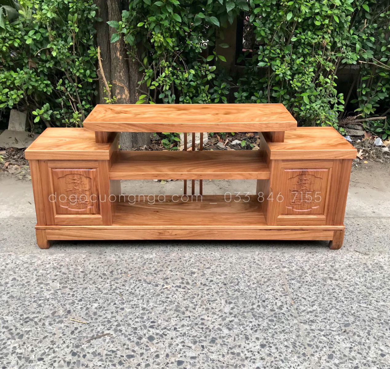 kệ tivi gỗ hương xám 
