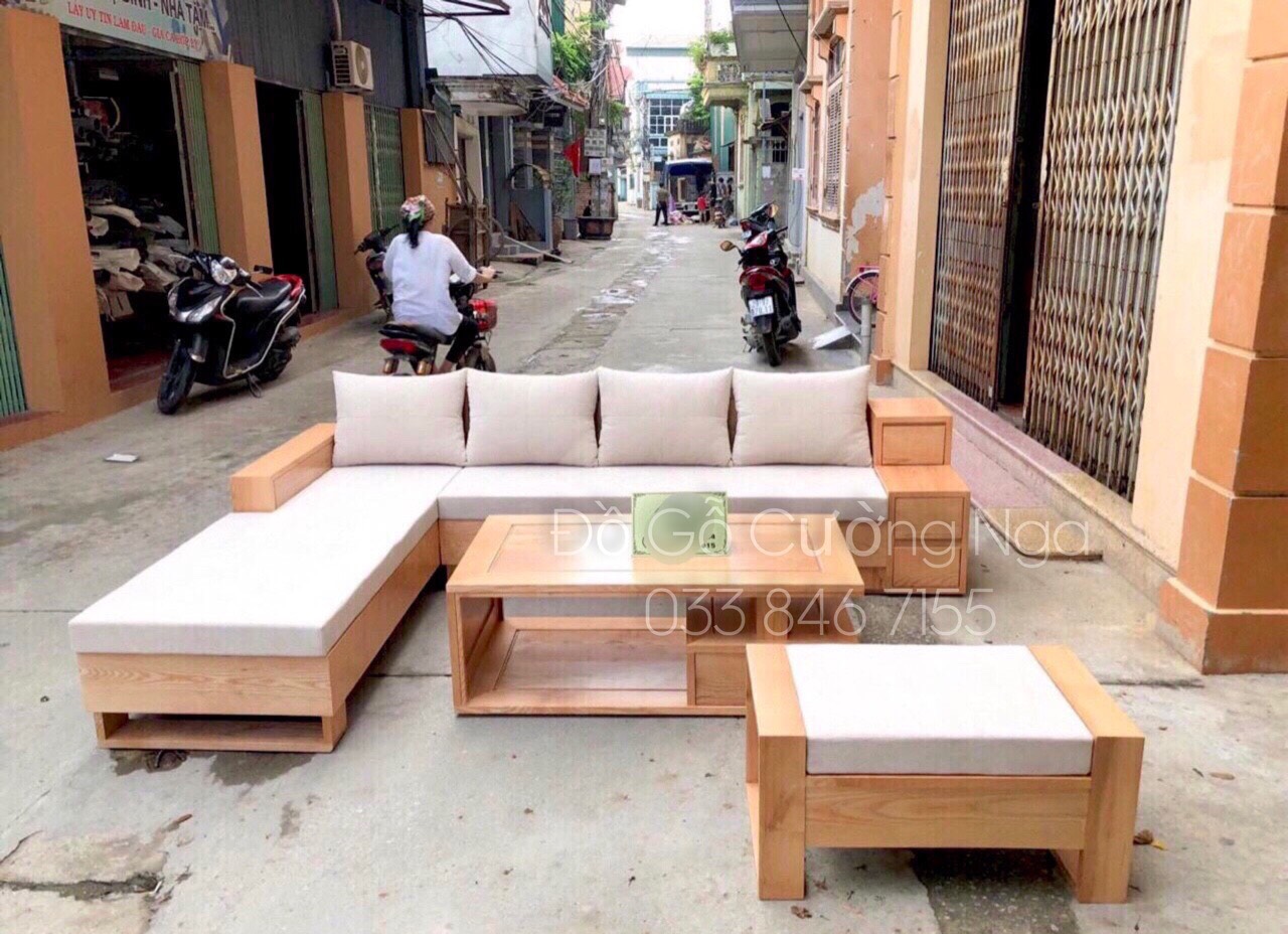 bàn ghế gỗ góc hiện đại