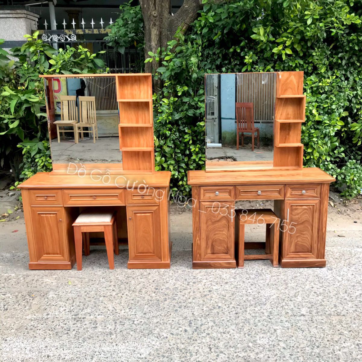 bàn trang điểm gỗ đinh hương 