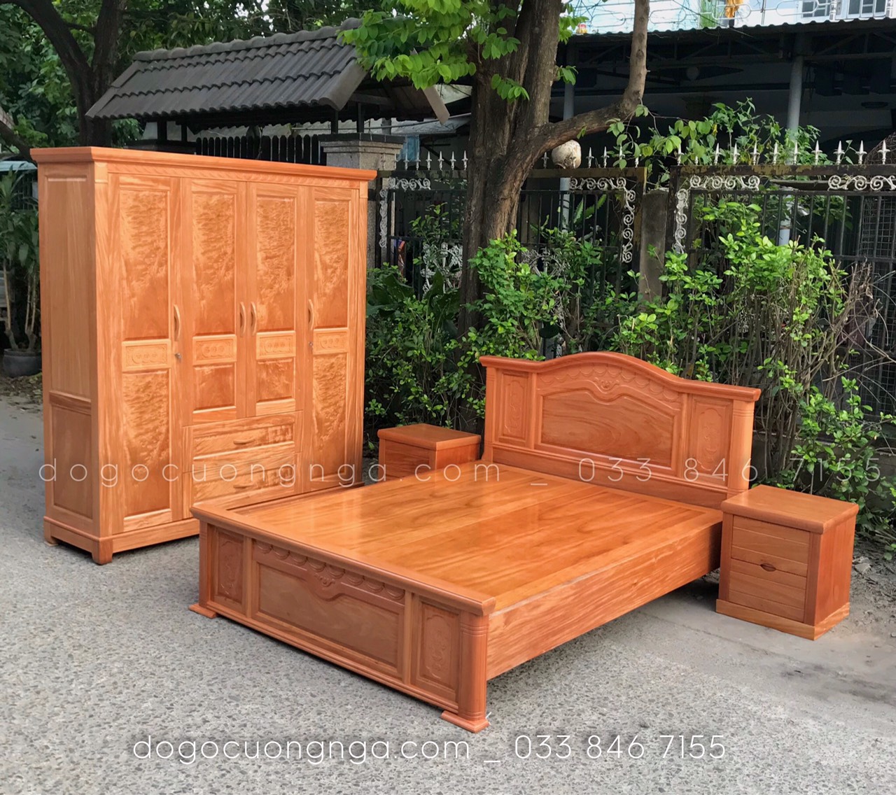 combo phòng ngủ gỗ đinh hương 