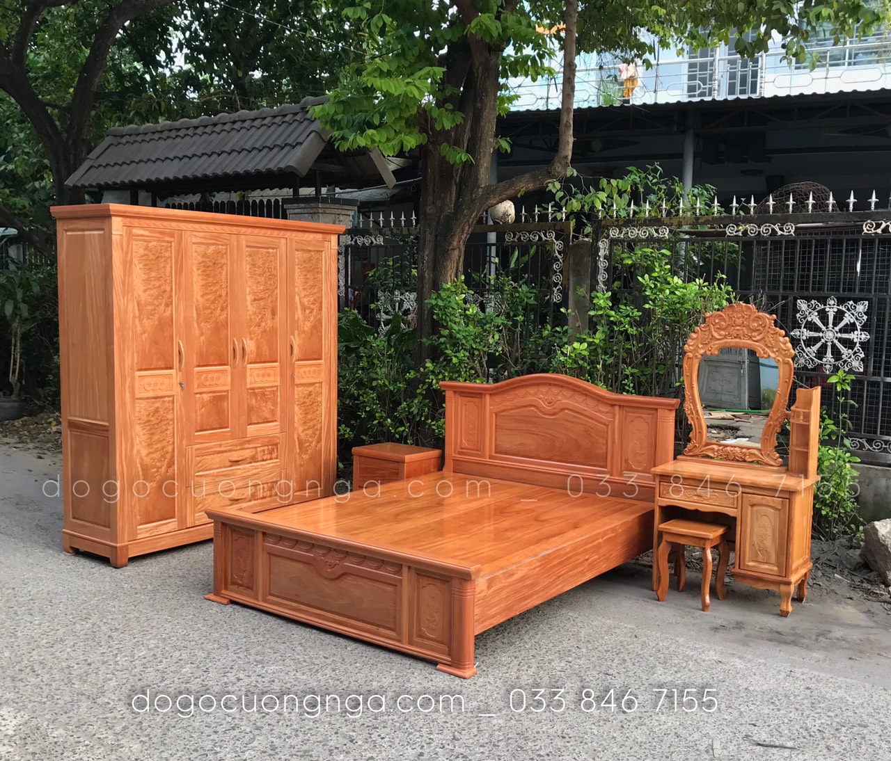 combo phòng ngủ gỗ đinh hương