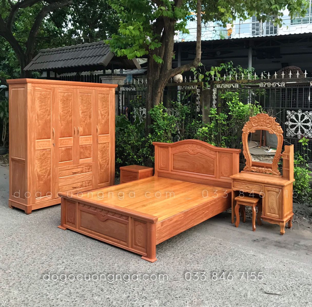 combo phòng ngủ gỗ đinh hương