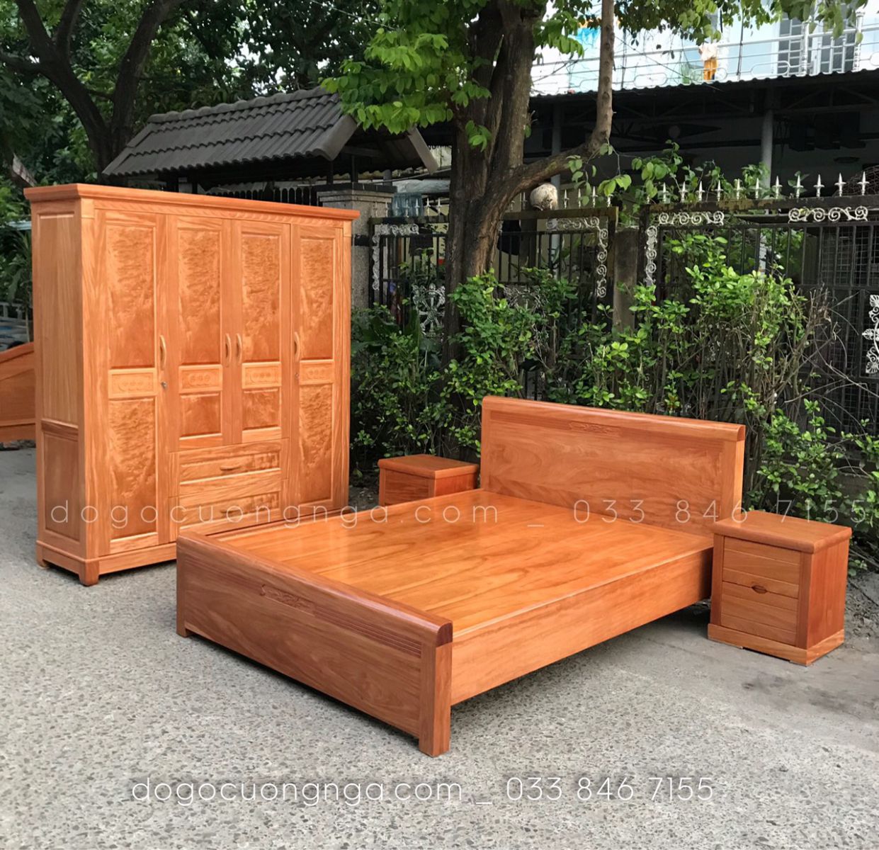 combo phòng ngủ gỗ đinh hương