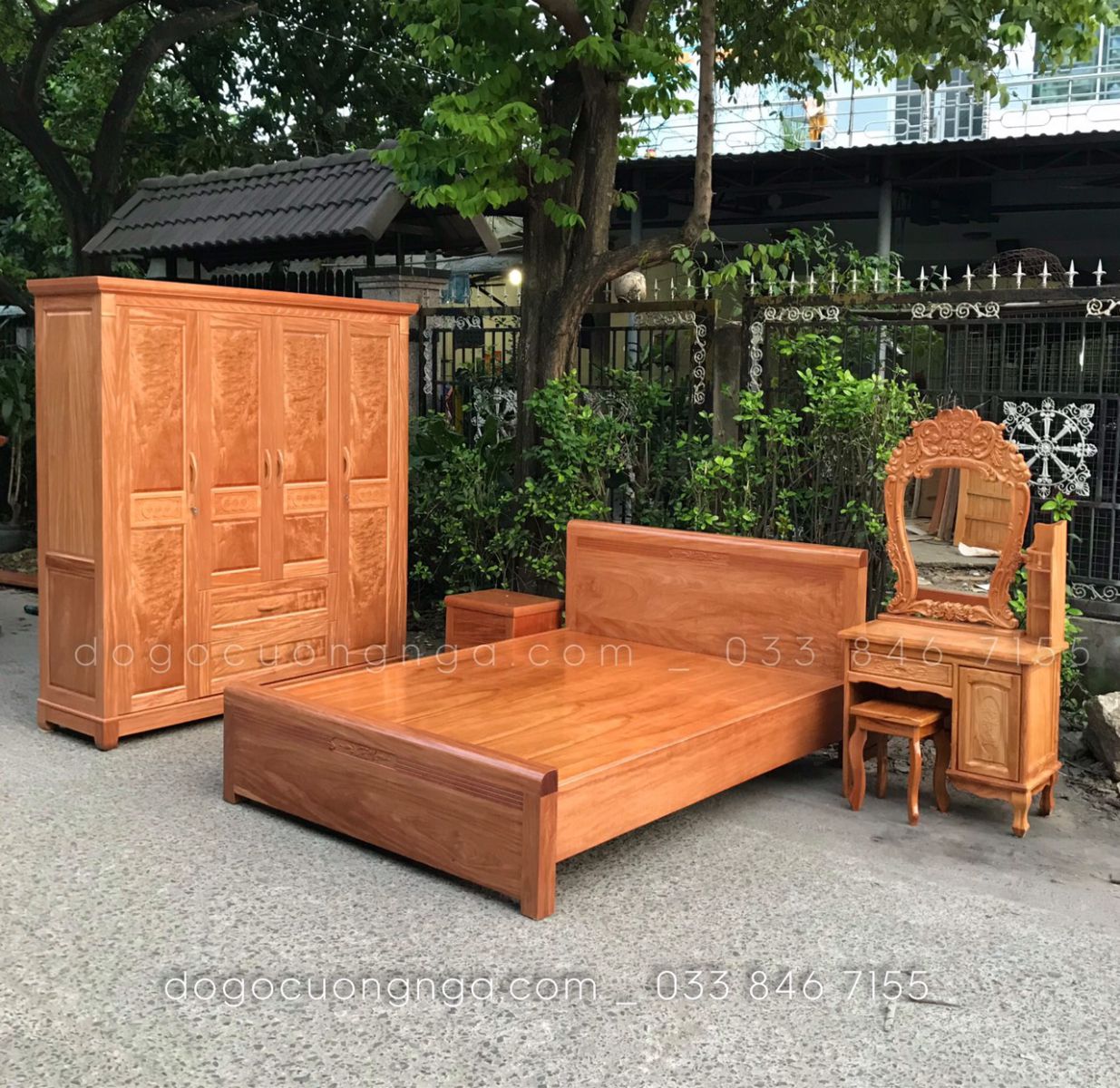 combo phòng ngủ gỗ đinh hương