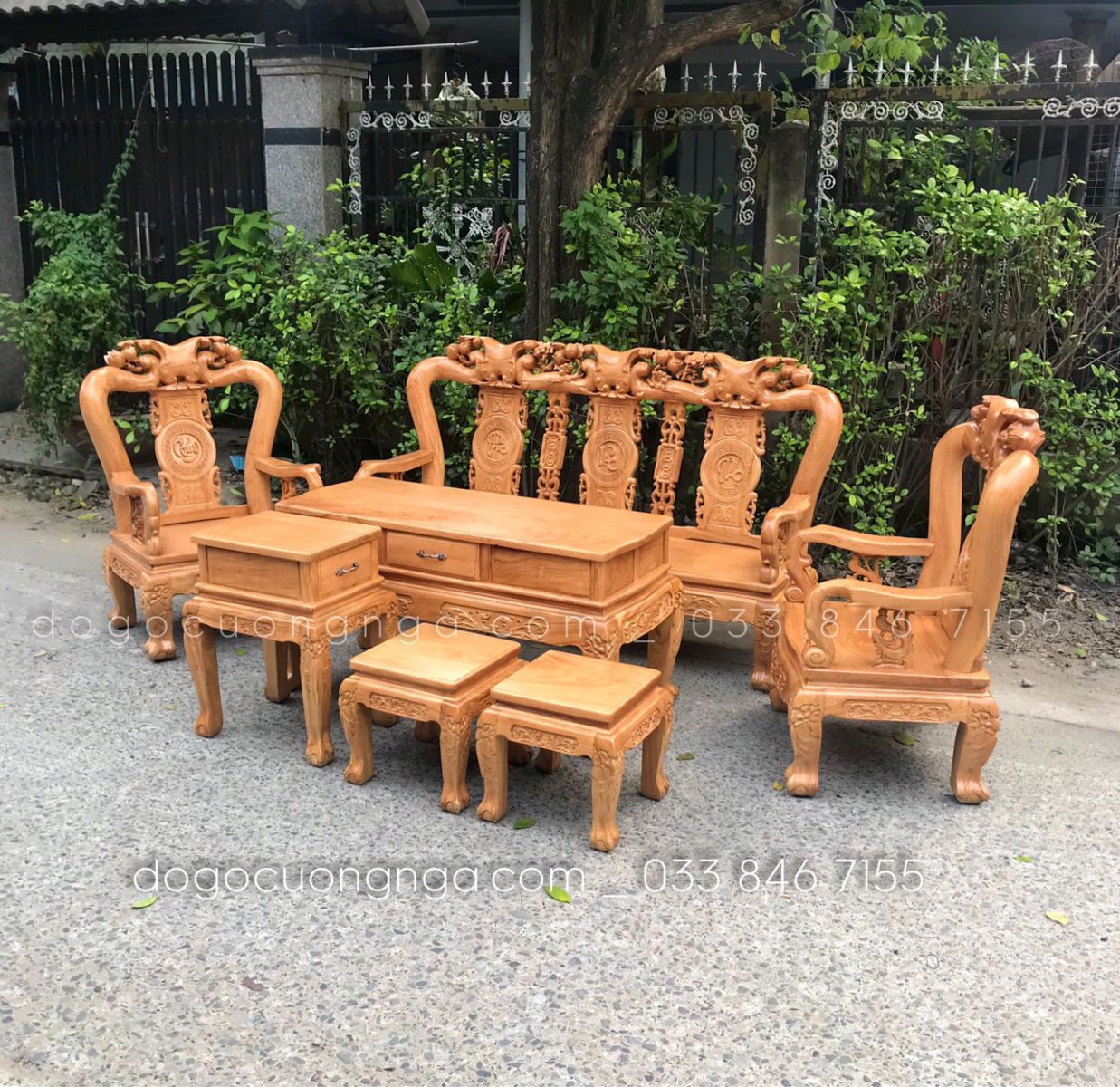 salon gỗ gõ đỏ
