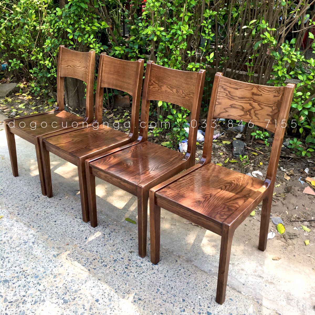 ghế ăn gỗ sồi lau màu