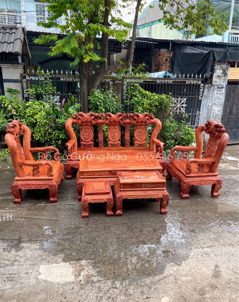 salon gỗ hương đá 