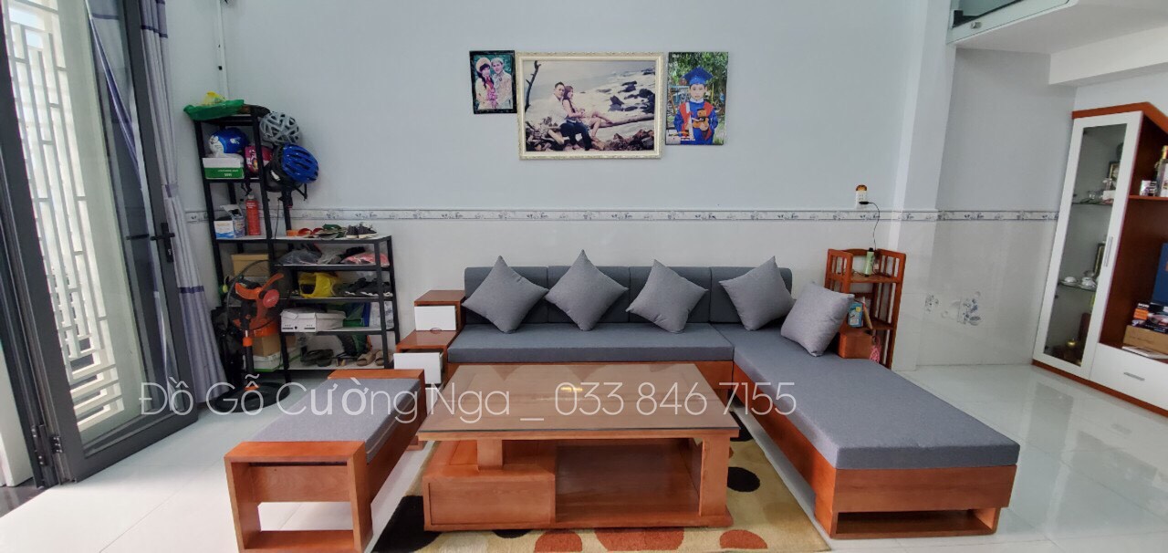 sofa gỗ sồi nga 