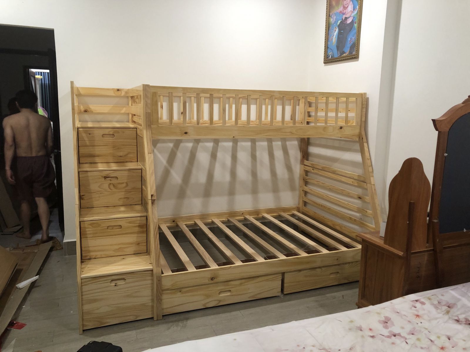 giường tầng gỗ cho bé 