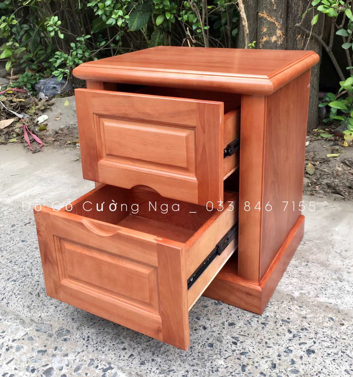 tủ đầu giường gỗ xoan đào