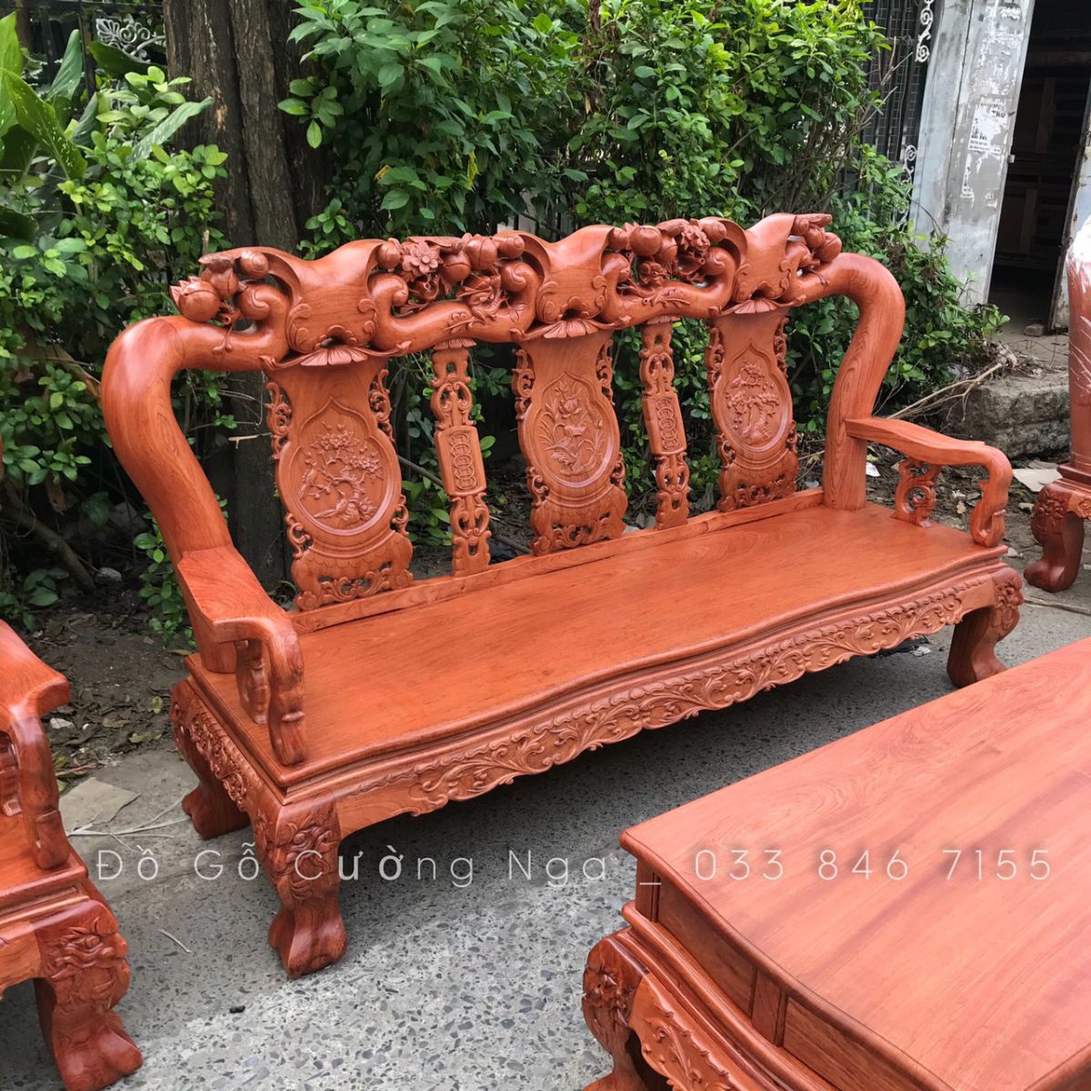 bộ salon gỗ hương đá 