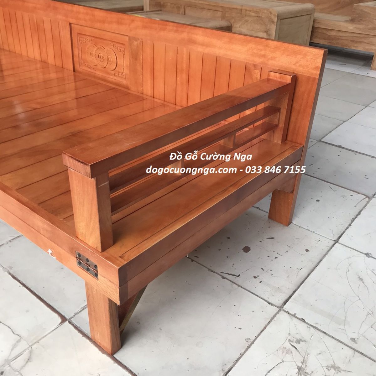 giường gấp gỗ sồi 