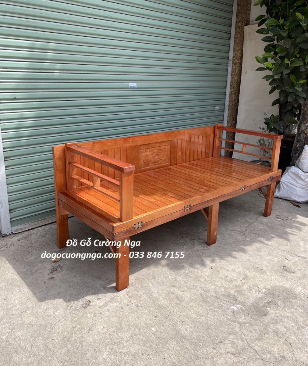 giường gấp gỗ sồi 