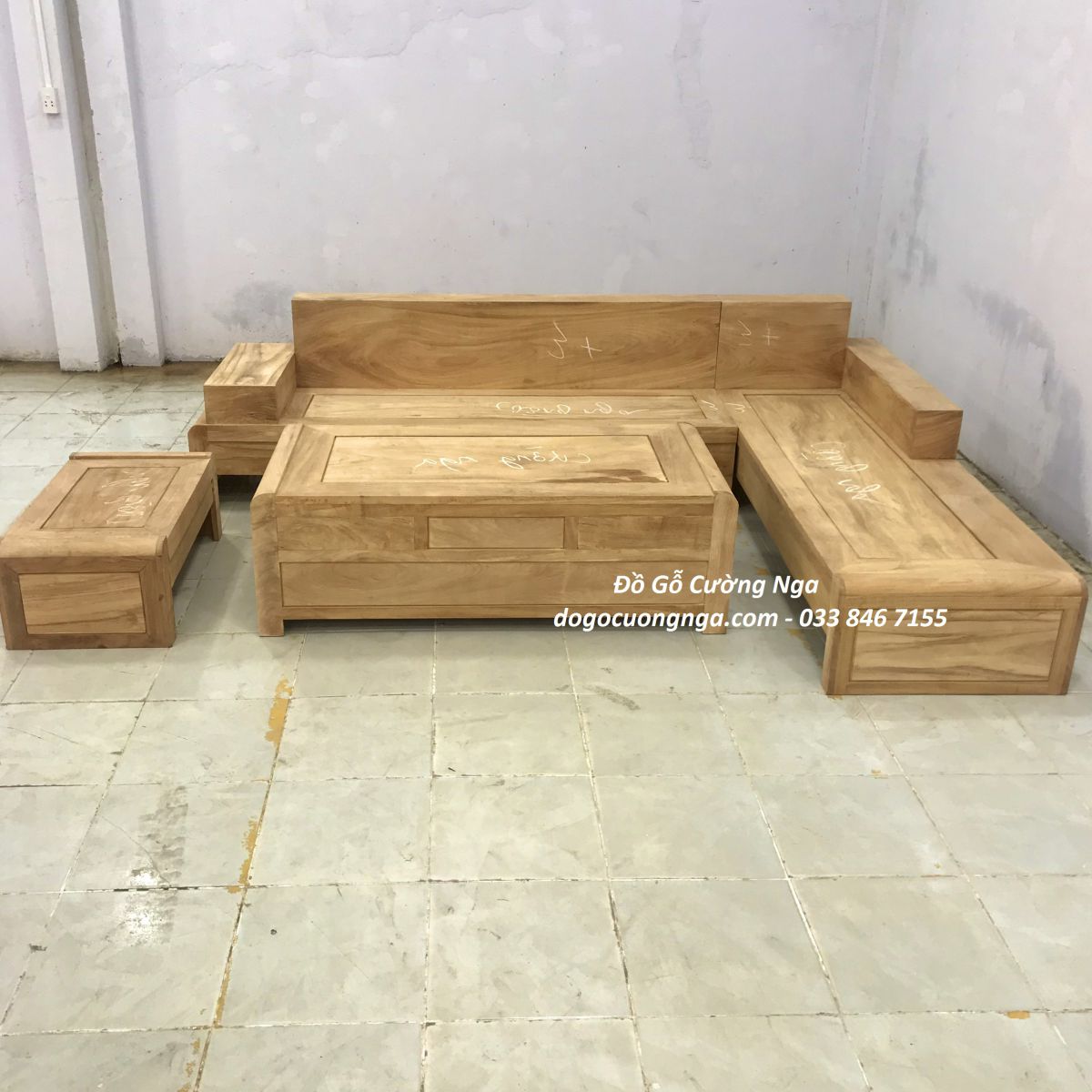 sofa gỗ gõ đỏ 